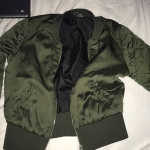 dark green jacket